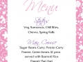 Wedding Menu