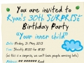 Birthday Invitation - Ryan 30th